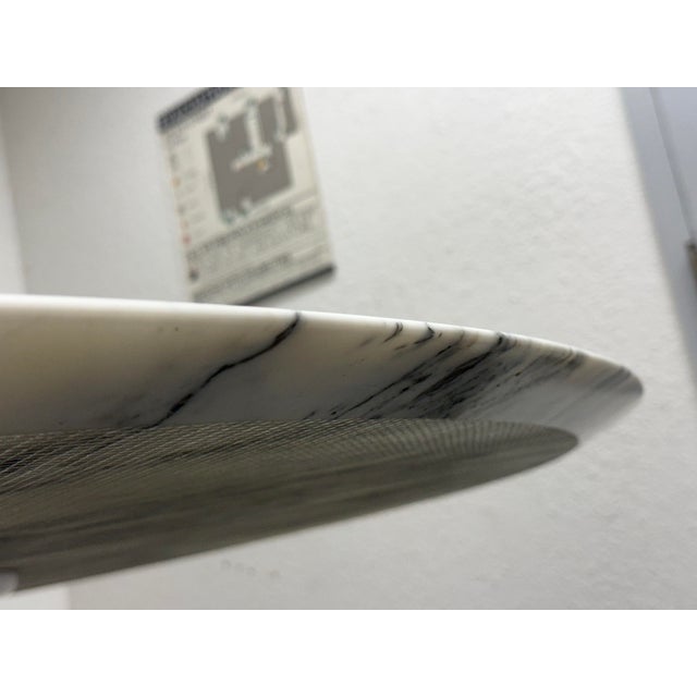 Eero Saarinen Tulip Dining Table With Arabescato Marble Top For Sale In San Francisco - Image 6 of 12