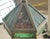 Mid 20th Century Arts & Crafts Green Slag Glass Hexagonal Pendant Light - R291935 For Sale - Image 4 of 8