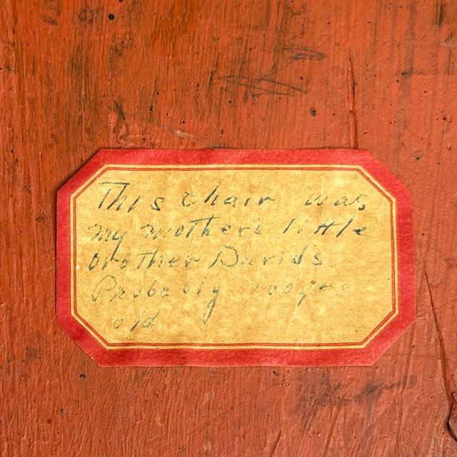 Antique Children’s Windsor Chair with Painted Gold Accents For Sale - Image 9 of 11