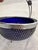 Vintage Cobalt Blue Preserve Bowl W/Chrome Basket For Sale - Image 4 of 6