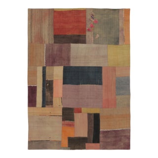 Vintage Turkish Patchwork Rug With Multicolor Geometric Design - Rug & Kilim For Sale