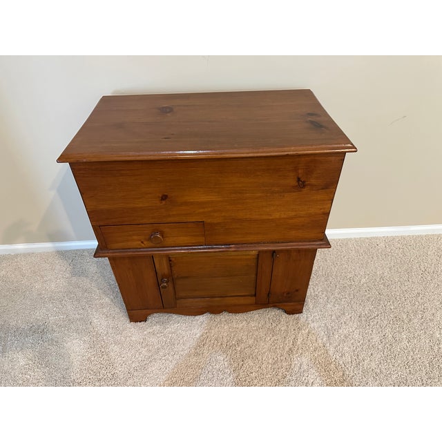 American Antique Pine Lift-Top Dry Sink For Sale - Image 3 of 9