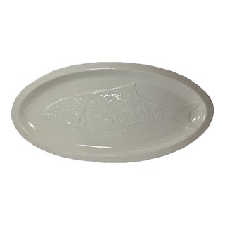 Vintage Mid-Century Modern Italian Fish Serving Platter 26” For Sale