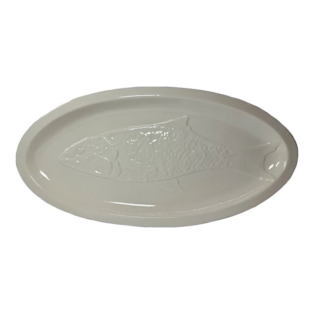 Vintage Mid-Century Modern Italian Fish Serving Platter 26” For Sale