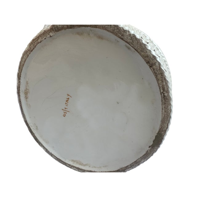 Mediterranean 1970s Large Italian Majolica Trompe l'Oeil Tropical Fruit Basket Basket For Sale - Image 3 of 7