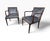 Hollywood Regency Vintage Faux Bamboo Armchairs With Geometric Upholstery – Set of 2 For Sale - Image 3 of 7