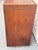 Brown Mid Century Walnut Bar Cabinet With Sliding Top Extension and Cane Doors For Sale - Image 8 of 12