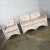 Contemporary Cerused Reeded Rattan Love Seat & Lounge Chair Manner of Gabriella Crespi For Sale - Image 3 of 13