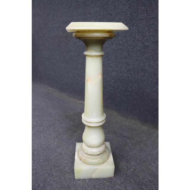 Rare Italian Green Onyx Swivel Pedestal For Sale - Image 13 of 14