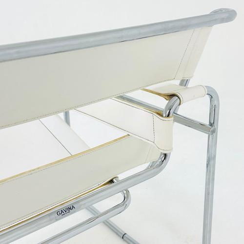 Mid-Century White B3 Wassily Lounge Chair by Marcel Breuer for Gavina, 1980s For Sale - Image 5 of 11