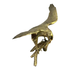 Vintage Brass Perched Eagle