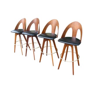 Mid-Century Chet Beardsley Bar Stools - Set of 4 For Sale
