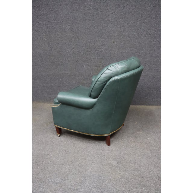 Hancock & Moore Tufted Leather Chair and Ottoman For Sale - Image 15 of 18