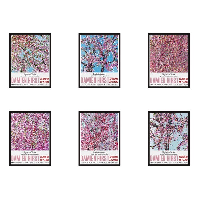 Damien Hirst, Cherry Blossoms, 2021, Poster, Set of 6 For Sale