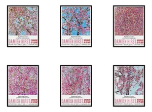 Damien Hirst, Cherry Blossoms, 2021, Poster, Set of 6