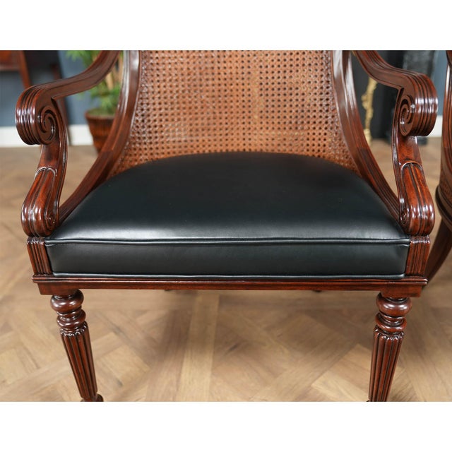 1990s Pair Theodore Alexander Barrel Back Chairs For Sale - Image 9 of 14