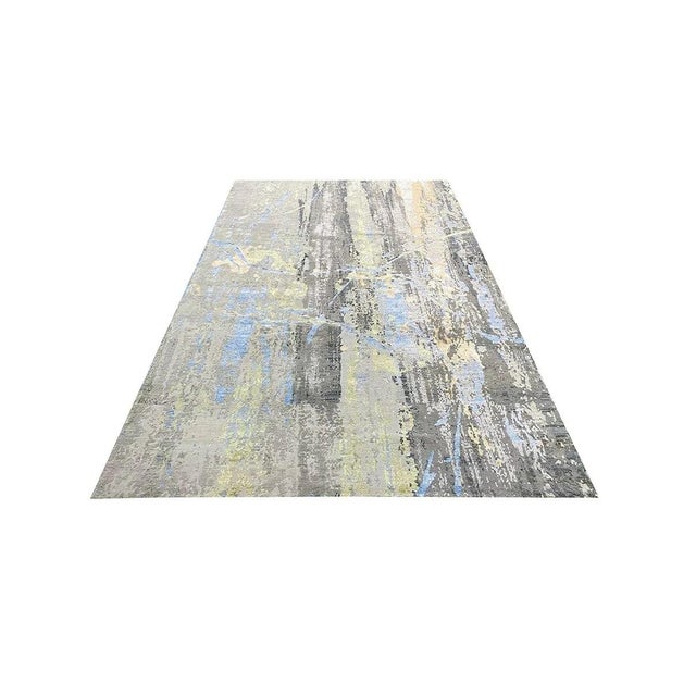 1990s Handwoven Modern Abstract Area Rug 9x12 For Sale - Image 5 of 12