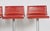 Set of Four Frag Bottega Italian Red Leather Adjustable Swivel Bar Stools For Sale - Image 4 of 12
