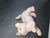Vintage MCM Italian Art Pottery Cat Figurine White W/Green Eyes 2.5” Tall For Sale - Image 4 of 4
