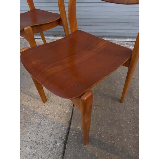 Danish Teak and Birch Stacking Chairs, Hand-Crafted, 1962 For Sale - Image 14 of 14
