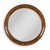 Transitional Round Mirror in Brown with Bordeaux Finish For Sale - Image 3 of 3