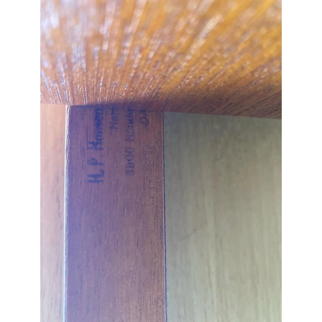 Mid-Century Modern 1960s Danish Mid Century Modern Teak Home Desk by h.p. Hansen For Sale - Image 3 of 12