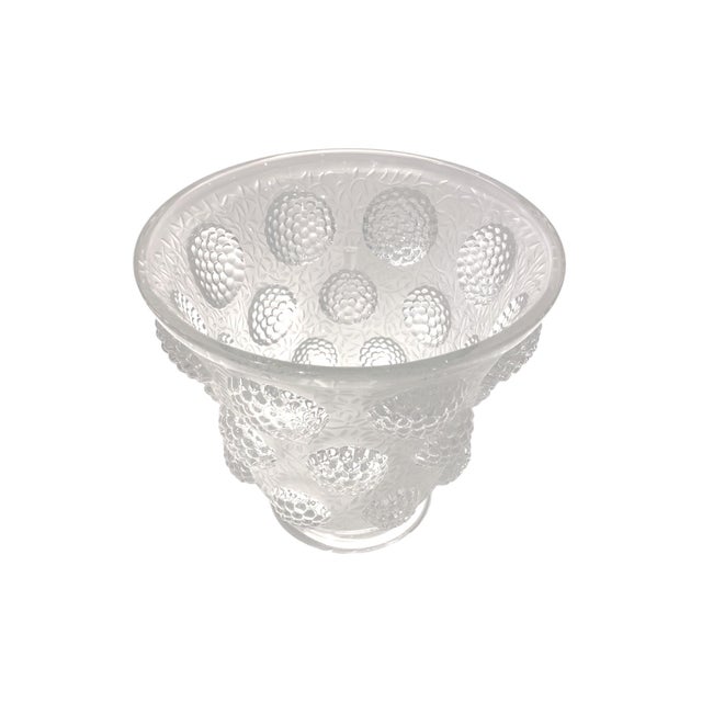 Verlys Glass Stunning Verlys "Les Cabochons" French Art Deco Vase Early 20th Century Lalique-Style For Sale - Image 4 of 18