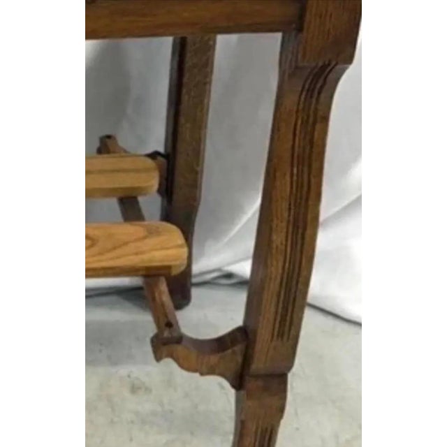 1900 - 1909 Antique 1900’s Oak Library Desk-Table For Sale - Image 5 of 10