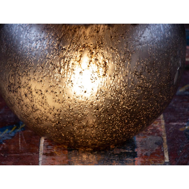 1960s Amber Bubble Glass Table Lamp from Peill & Putzler, 1960s For Sale - Image 5 of 9