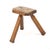 Mid-Century Modern Brutalist Rustic Wabi Sabi Oak Stool For Sale - Image 3 of 8