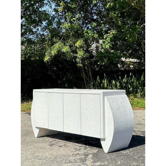 Contemporary Vintage Postmodern Plaster Credenza For Sale - Image 3 of 12