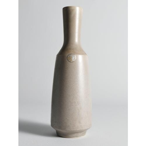 Scandinavian Modern Stoneware Vase by Ewald Dahlskog for Bo Fajans, 1940s For Sale - Image 13 of 16