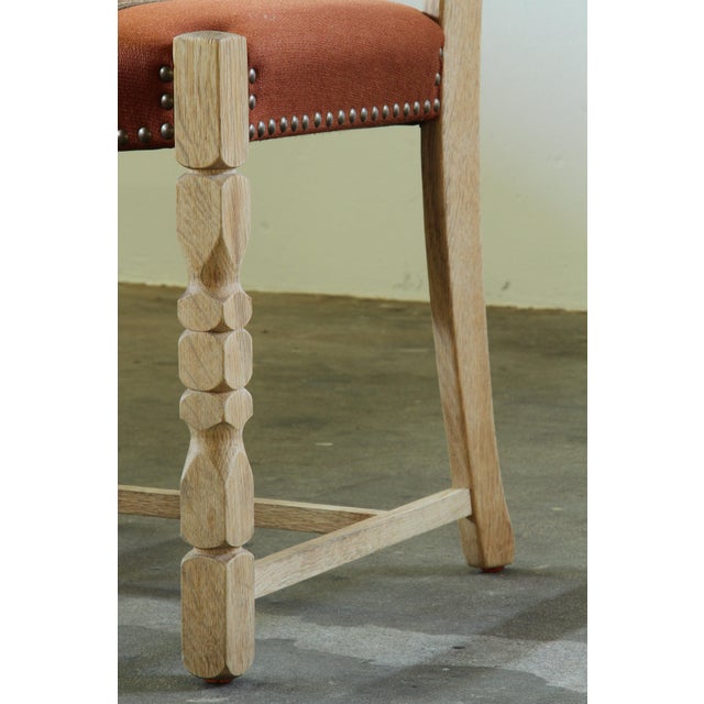 Vintage Scandinavian Oak Dining Chairs with Upholstery, 1970s, Set of 4 For Sale - Image 13 of 18