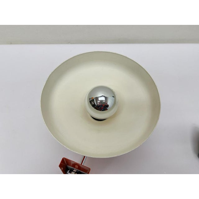 Space Age Herda Wall Lamp in Orange and Chrome, 1970s For Sale - Image 11 of 13