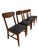 Stylish and timeless, this set of four 1960’s Mid-Century Modern walnut dining chairs brings warm organic character to any...