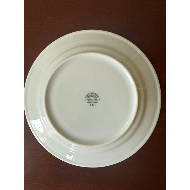 Pillivuyt et Cie Blue and White French Appetizer Plates-Set of Four For Sale - Image 4 of 8