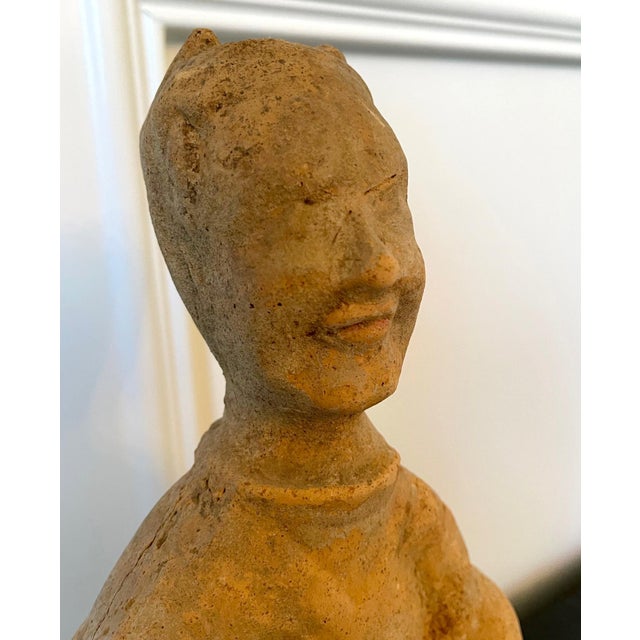 Chinese Terracotta Statue Tomb Figure East Han Dynasty For Sale - Image 13 of 15