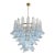 1980s Mid Century Modern Blue Murano Glass Petal Chandelier For Sale