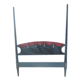 Custom Paint Decorated Queen Size Headboard For Sale