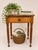Antique Sheraton-style table. Hand crafted cherry table with hand turned legs. Beautiful curly tiger maple on the single...