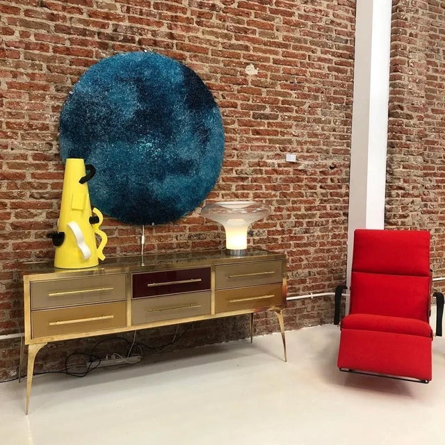 Italian Circular Blue Polycarbonate Tondo Wall Lamp by Jacopo Foggini For Sale - Image 6 of 15