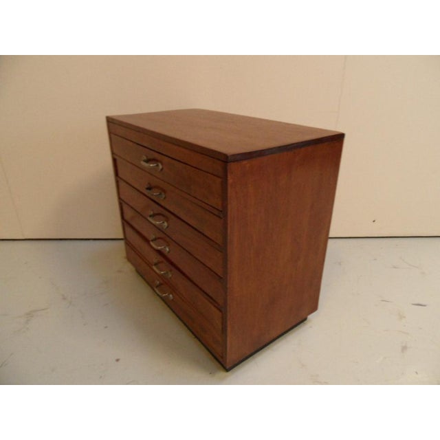 Wood Vintage Watchmakers Filing Cabinet with Drawers, 1930s For Sale - Image 7 of 11