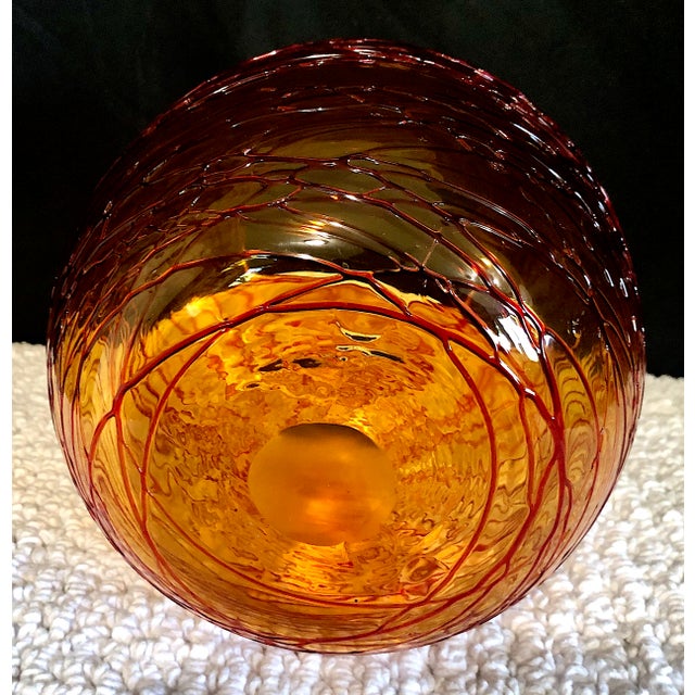 Mid-Century Modern Hand-Blown Art Glass Vase For Sale In San Francisco - Image 6 of 6