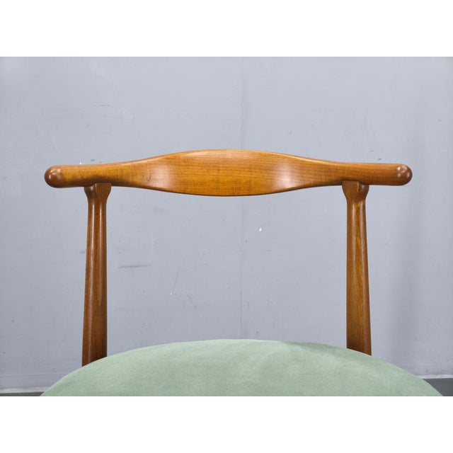 Wood Model 708 Chair attributed to Hans J. Wegner for Fritz Hansen, Denmark, 1960s For Sale - Image 7 of 13