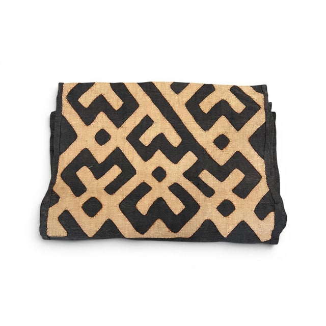African Kuba Cloth Long Runner For Sale - Image 4 of 5