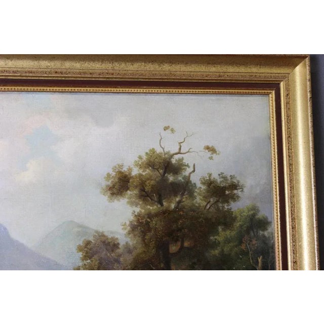 Mountain Landscape, 1800s, Oil on Canvas, Framed For Sale - Image 7 of 13