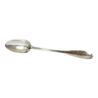 Vintage Gorham Electroplated Hotel Silver "Rochambeau" Stuffing Serving Spoon, 1780 Reproduction With Engraved Jabez Bowen Presentation, 12.5" For Sale