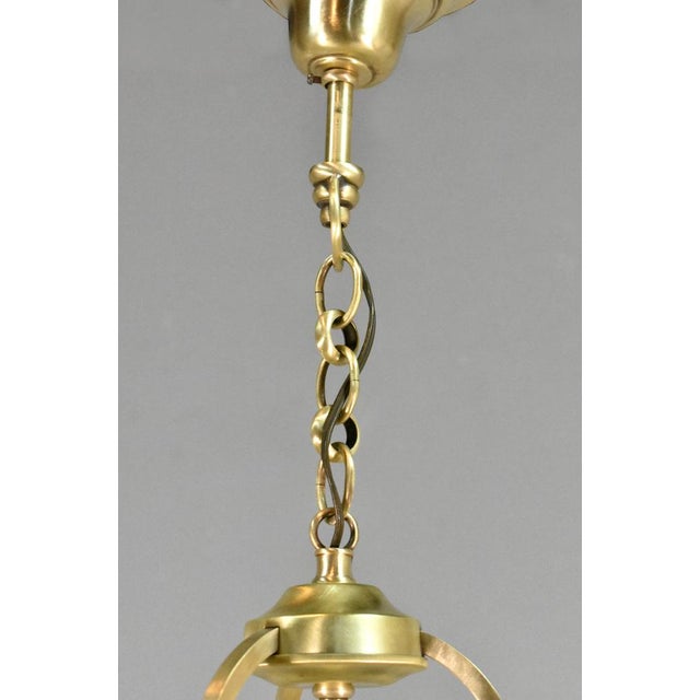 Gold French Hall Lantern in Brass, 1890s For Sale - Image 8 of 14