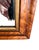 1950s Vintage Burl Wood, Rectangular Wall Mirror With Gold Bevel For Sale - Image 5 of 11
