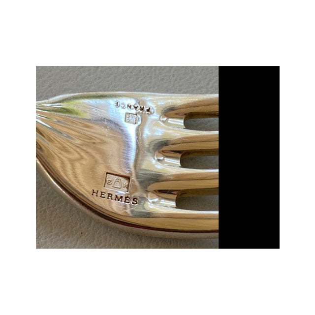 Metal Silver Metal Moisson Cutlery Set from Hermès Paris, 1950s, Set of 48 For Sale - Image 7 of 15